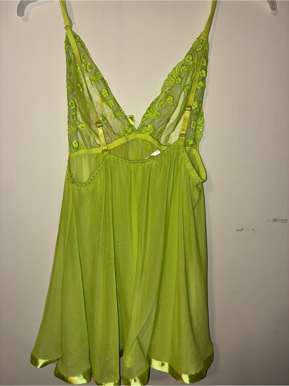 Lime Lace-Trim Chemise - Women Intimates